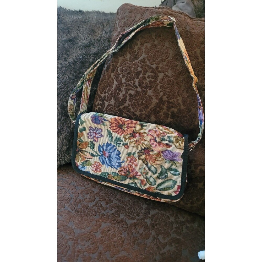 Floral Grandma Tapestry Shoulder Bag Purse Carpet Bag Brocade Boho Retro